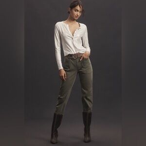 NWT! Anthropologie The Wanderer Mid-Rise Relaxed-Leg Pants by Pilcro - Size 26 ⏰